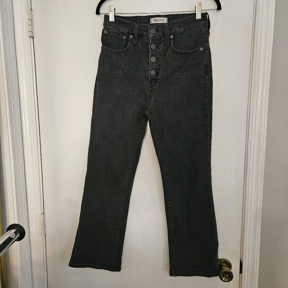 MADEWELL Cali Demi-Boot Jeans in Bellspring Wash Button-Front Edition 28 - Picture 1 of 9